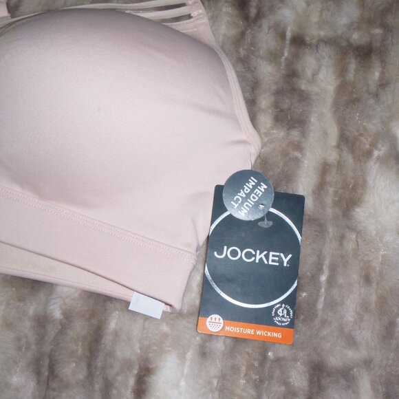 Women's Jockey Light Pink adjustable straps  Sports Bra - Picture 3 of 6